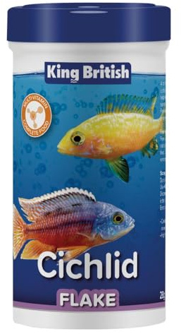 King British – Cichlid Flakes, 28g – For all Cichlids – Multi-Vitamin Complete Food – Helps to Maintain a Healthy Immune System Natural Ingredients
