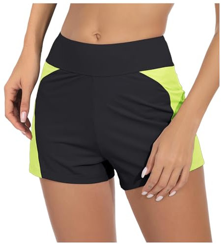 Generisch Damen Badehose Perioden Hose zum Schwimmen High Waist Bikinihose Schwimmhose Badeshorts Schwimmradler Bademode für Frauen Period Swimwear Menstruationsunterwäsche