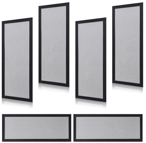 6 Uds 30,5x10,2cm Cubierta de Ventilación Magnética, Cubiertas de Malla de Ventilación Cubierta de Ventilación Filtros de Ventilación de Malla para Pisos Techos Paredes Residuos Cabello Polvo