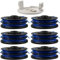ZAMDOE Lot de 6 bobines de Rechange pour Ryobi RAC123 5132002671 débroussailleuse Compatible pour Ryobi RLT4027 RLT4125 RLT5027 RLT6030 RLT5127 RLT6130, avec Couvercle de Bobine de Coupe-Bordure