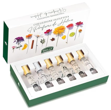 Helan - Collezione Olfattiva nr.2 con 6 Profumi in Fiale da 10 ml, Kit Profumo Uomo e Donna in Fragranze da Scoprire, Set Percorso Olfattivo per Idee Regalo Donna e Uomo Made in Italy