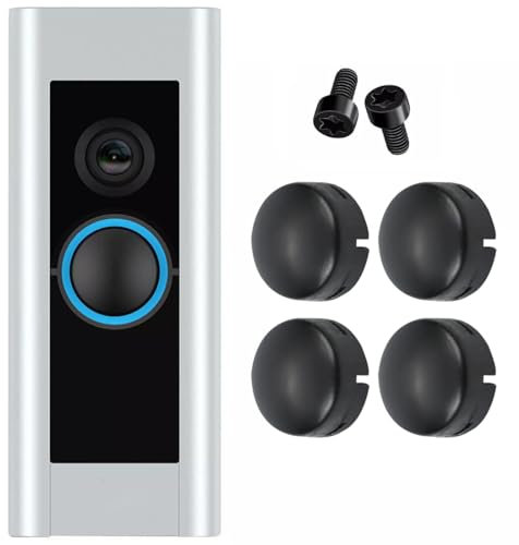 FiTspi 4Pcs Doorbell Replacement Button with Screws, Waterproof Door Bell Button Repair Kits, Video Doorbell Buttons Compatible with Doorbell Pro, Repair Split Cracked Broken Button