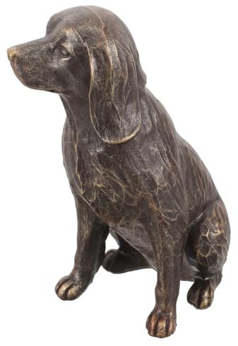 Milisten Dackel Skulptur aus Kunstharz für Garten und Outdoor Dekoration Detaillierte Hundestatue als Bezauberndes Gartenornament für Kinder und Büro