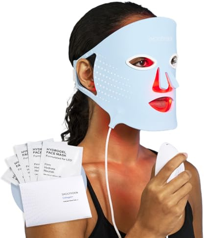 SmoothSkin Red Light Therapy for Face, Hydrate & Glow Kit, LED & Infrared Mask, Beauty Device for Youthful, Glowing Skin & Reduced Wrinkles