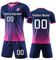 Maillot de Football Personnalisable Tee Shirt de Foot Personnalisé Enfant Homme Nom et Prénom Numéro L'équipe Le Logo Ensemble de Foot Maillot Equipe de France 2025 T Shirt Sport(#39)