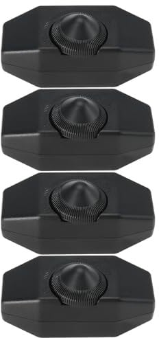 Create idea 4Pcs Rotary Cord Switch AC 250V 1A Inline Dimmer Switch 100W Slide Control No Welding Screw Terminal Lamp Cord Dimmer Black
