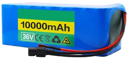 36V 10AH Batteries pour vélo,36V 10AH 10S2P Batterie de E-Bike Rechargeable Étanche Batterie Haute Puissance pour 200W 300W 400W 500W 750W 800W Moteur avec Chargeur 36V10AH,T