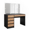 Vicco Schminktisch Sherry, Anthrazit/Goldkraft Eiche, 120 x 75 cm mit Spiegel & LED-Beleuchtung
