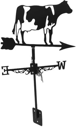 ORFOFE 1satz Wetterfahne Kuh-Design Wetterfest Und Langlebig Für Garten Und Dachdekoration Präzise Windrichtungsanzeige Für Außenbereiche