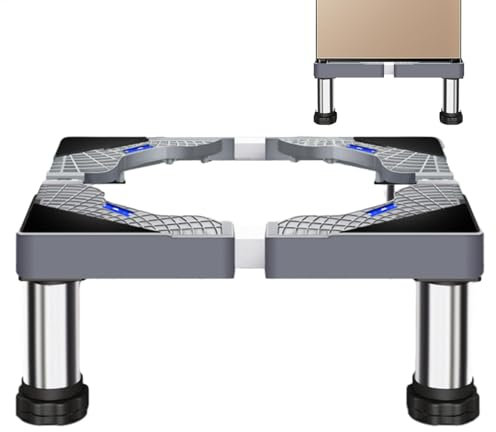 Pie de lavadora - Soporte con cajón | Base resistente con 4 patas resistentes para lavadora y secadora, estructura sólida para electrodomésticos, juego de juegos