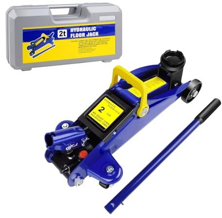 2 Ton Heavy Duty Hydraulic Trolley Jack – Low Profile Car Lift for Garage & Workshop (135-320mm Range) – Steel Construction & Swivel Casters – Ideal for Cars, Vans & Auto Repair