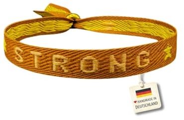 happymaker Stoffarmbänder mit Statement im Boho Style für Frauen und Männer, wasserfest, handmade in Deutschland, Festival Armband