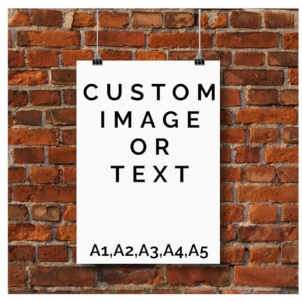 Trendi Custom Photo & Poster Printing – Personalised Image or Artwork on Premium Canvas Paper – A1, A2, A3, A4 Sizes –Birthday, Anniversary, Wedding, Halloween, Christmas | Gift (A1-(84x59cm))