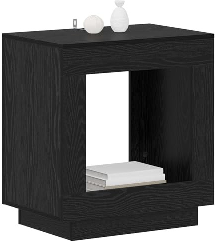 vidaXL Beistelltisch Schwarze Eiche 60 x 40 x 65 cm Holzwerkstoff, Wohnzimmer, moderner Akzenttisch, rechteckig, stylisch, kompakt, praktisch, langlebig, zeitgemäß