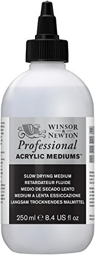 Winsor & Newton 3040932 Langsam Trocknendes Medium - Trocknungsverzögerer für Acrylfarben - 250 ml Flasche