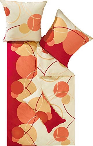 Erwin Müller Bettwäsche Feinbiber orange Größe 1x 135x200 cm + 1x 80x80 cm