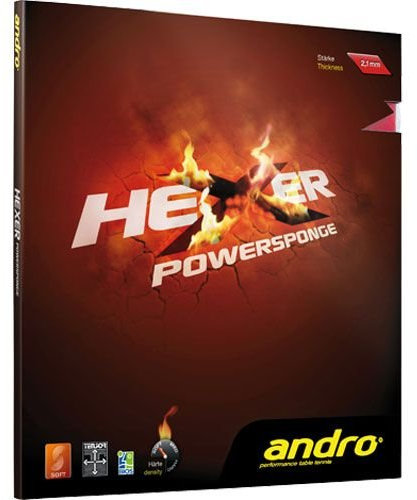 andro Belag Hexer Powersponge, 2,1 mm, schwarz