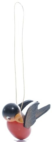 Rudolphs Schatzkiste Strauchbehang Singvogel 1x Gimpel hängend HxBxT 4x2x6cm NEU Christbaumschmuck Weihnachten Strauch Baumschmuck Frühling Frühlingsstrauch Holzschmuck Holz Seiffen Weihnachtsland