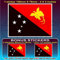 Papua-Neuguinea Flagge, Niugini Papua-Neuguinea 10,2 cm (100 mm) Vinyl Bumper Aufkleber, Aufkleber X1 + 2 Bonus