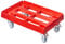 Transportroller für Kisten 60 x 40 cm mit 2 Bremsen in rot