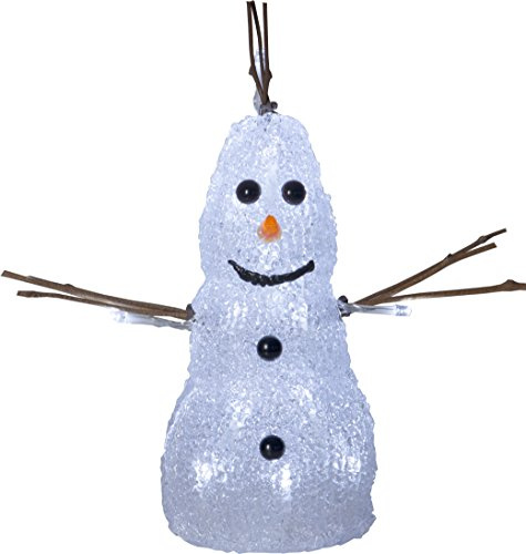 Star 587-05, LED-Acrylschneemann Crystal Snowman, Plastik, Weiß, 1.0 x 2.5 x 2.6 cm