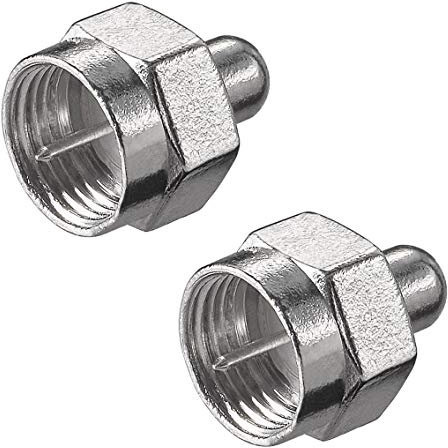 2 Stück F-Abschlusswiderstand 75 Ohm F-Aufdrehstecker TV SAT Antenne LNB F Anschluss