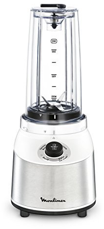 Moulinex LM180110 Batidora vaso personal con potencia, con sistema freshboost al vacío para evitar oxidación, con botella de 600 ml para llevar, con 4 funciones, piezas aptas para lavavajillas