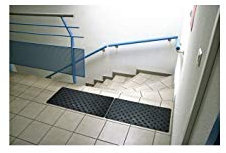1 Dalle Podotactiles Caoutchouc - Noir