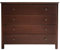 Muebles Pejecar Comoda de 4 cajones Fabricada en Madera Maciza alistonada de Pino Silvestre Acabado Nogal no Requiere Montaje