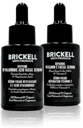 Brickell Men's Products Tages- und Nacht-Gesichtsserum-Routine für Männer, biologische und natürliche Anti-Aging-Gesichtsseren, parfümfrei