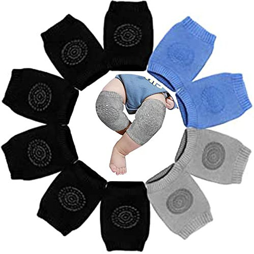 Ideal Swan [5 Paar] Knieschoner Baby Krabbeln Krabbelknieschoner Baby Baby-knieschützer Krabbel Anti Slip für 6-24 Monate