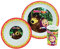 Fun House 005844 Masha ET MICHKA-Juego de Comida con Plato, Cuenco y Vaso para niños, Plástico, Multicolor