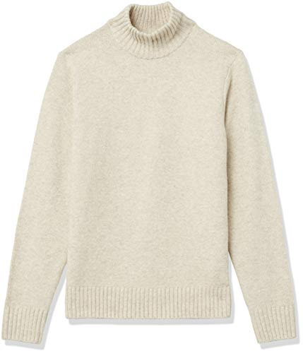 Amazon Essentials Men's Long-Sleeve Soft Touch Turtleneck Jumper, Off-White, L