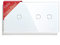 BSEED Interruptor de luz táctil panel de vidrio panel de vidrio panel de vidrio para interruptor de luz de pared 1 Gang + 2 Gang Blanco 157 mm