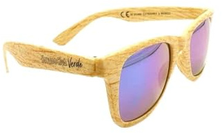 Havana Club Verde Sonnenbrille Nerd Party Brille in braun Holzoptik