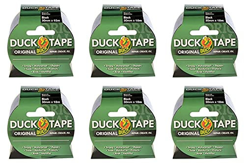 Duck Tape Original, Schwarz, 50 mm x 10 m, 6 Stück