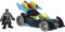 Fisher-Price DC Super Friends Batmobile da Corsa Bat-Tech, Veicolo a Spinta con Luci e Personaggio di Batman, Giocattolo per Bambini 3+ Anni, HFD48
