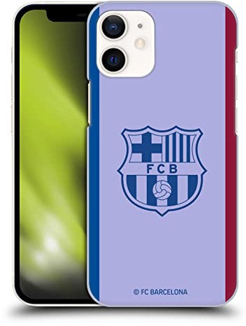 Head Case Designs Offizielle FC Barcelona Away 2021/22 Crest KIT Harte Rueckseiten Handyhülle Hülle Huelle kompatibel mit Apple iPhone 12 Mini