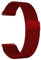 Overhil1s Allgemeine Uhrenband-Metall-Mesh-Uhr-Armband, Edelstahl-Magnet-Mesh-Uhr-Band-Schnell-Trennband 18mm 20mm 22mm, for Männer und Frauen Smartwatch-Uhren Ersatzband (Color : Rot, Size : 20mm)