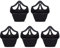ACCURATE 31cm Venetian Wall Planter. Ideal for Indoor and outdoor decorative (Black, 5 Packs)