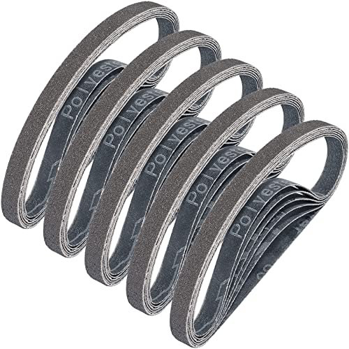 Sruhrak Schleifbänder 13 x 457mm- 30 Stück 60 Grit Siliziumkarbid-Schleifbänder zum Polieren und Entrosten von Metall