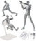 Künstlerpuppe, Actionfigur, Zeichenmodell, Modell zum Skizzieren, Malen, Zeichnen, menschliche Mannequin, Körperpuppe, männliche Actionfigur (grau, männlich)