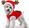Hundekostüme Weihnachten Elchkostüm, Haustier Weihnachtskostüm, Katzen Kleidung Weihnachten, Pet Hoodies warme Hundemantel für Winter Frühling Weihnachten Hundebekleidung Rot (M)