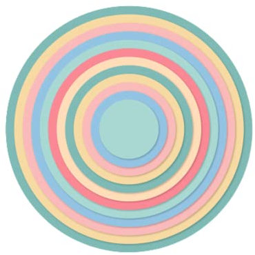 Craftelier - Essential Stanzschablone Set for Scrapbooking und BastelProjekte| Circles Shape - Ungefähre Größe des Durchmessers zwischen 3,5 cm und 14,5 cm