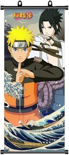 ZPPLD Naruto-Poster, Naruto-Poster, Uchiha Sasuke-Poster, Anime-Poster für Schlafzimmer, Anime-Wand-Scroll-Spiel, Manga-Pfosten für Wanddekoration, 70 x 30 cm