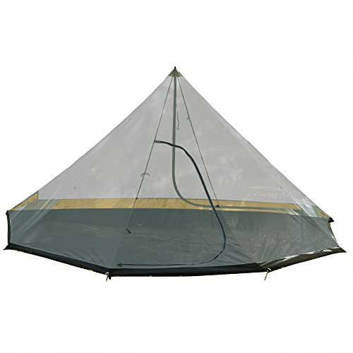 Preself Halb Innennetz für Tipi Hot Tent T3 XL mit Oxford Badewannenboden