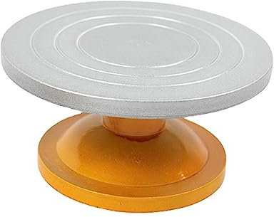 Dickly Modellierscheibe, Drehscheibe, Ton, Töpferscheibe, Werkzeug, Farbspritzen, drehbarer Kuchen-Drehteller für die Herstellung von Keramikfiguren, Durchmesser 25cm