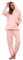 Vlazom Pyjama Femme, Pyjama Polaire Femme Manches Longues Ensemble Pyjama Flanelle Femme Chaud Hiver,XXL,A-Rose