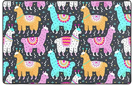 ROOZEE Indischer Alpaka-Flanell-Teppich, rutschfest, 150 x 100 cm, weich und langlebig, Heimdekoration, Teppiche für Wohnzimmer und Schlafzimmer