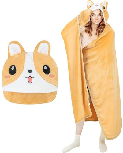 MSISILY Tragbare Decke, Flauschig Kuscheldecke mit Ärmeln, Hunde Sherpa TV-Decke Geschenk für Frauen Kinder, Sofadecke Fleecedecke Wohndecke Winterdecke…
